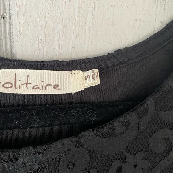 BLACK Lace Overlay Cap Sleeve Mini Dress - Picture 4 of 4